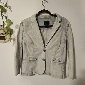 DKNY Light Wash Y2K Denim Blazer